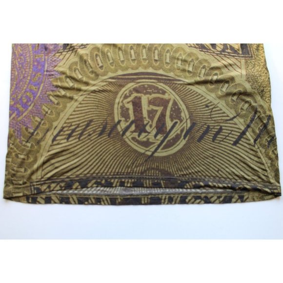 Givenchy I Feel Love Dollar Money Print Tshirt Green Camo Authentic Size 42 - Picture 6 of 8